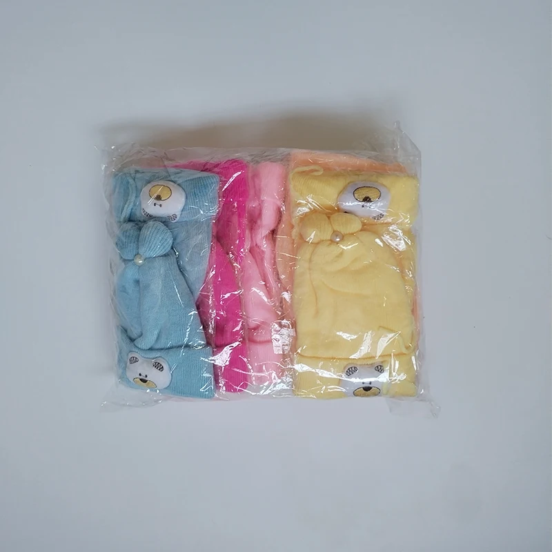 1-2 Year Newborn Baby Cap Wholesale Toddler Beanie Baby Boys Girls Beanies Kids Winter Hats Children Knit Warm Caps