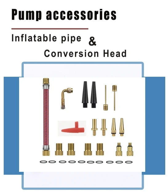 27-Piece Inflatable Vehicle Tools Set Includes Ball Needle Air Tube Conversion Nozzle American Nozzle for Car Application