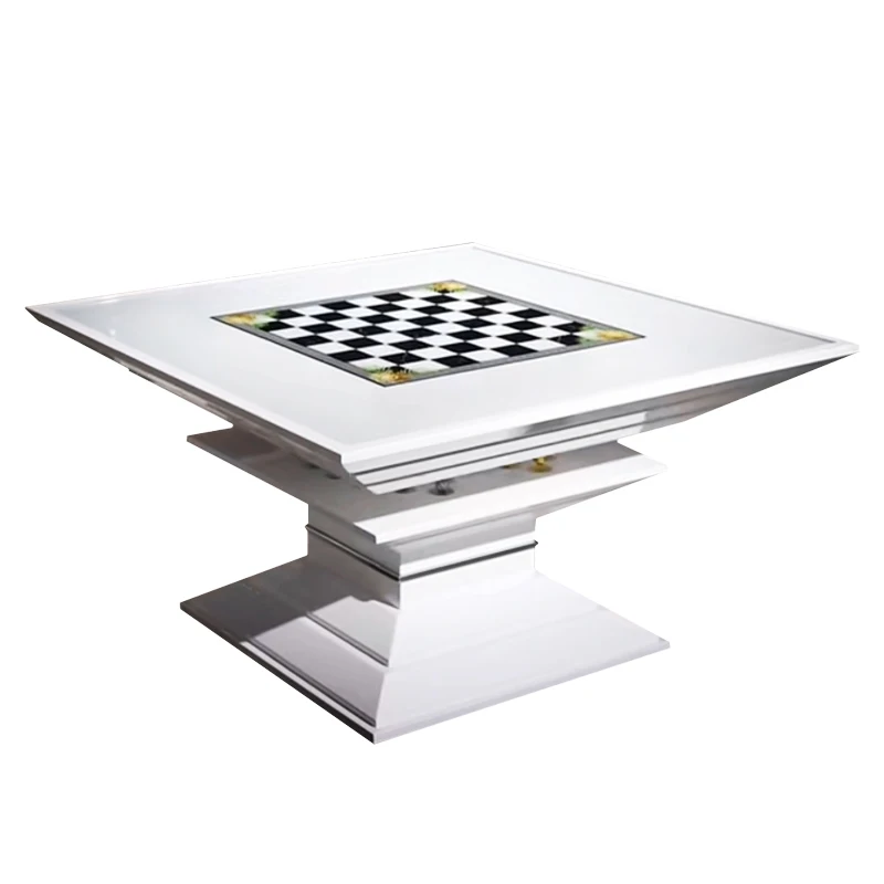 Customized Multi-Purpose Elevating Game Table for Home & Outdoor Entertainment-Chess Backgammon Checkers