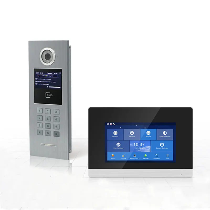 Bcom Professional 7-Inch IP SIP Touch Screen Video Door Phone WiFi Monitoring 1080p Resolution Color Camera Apartment Buildings