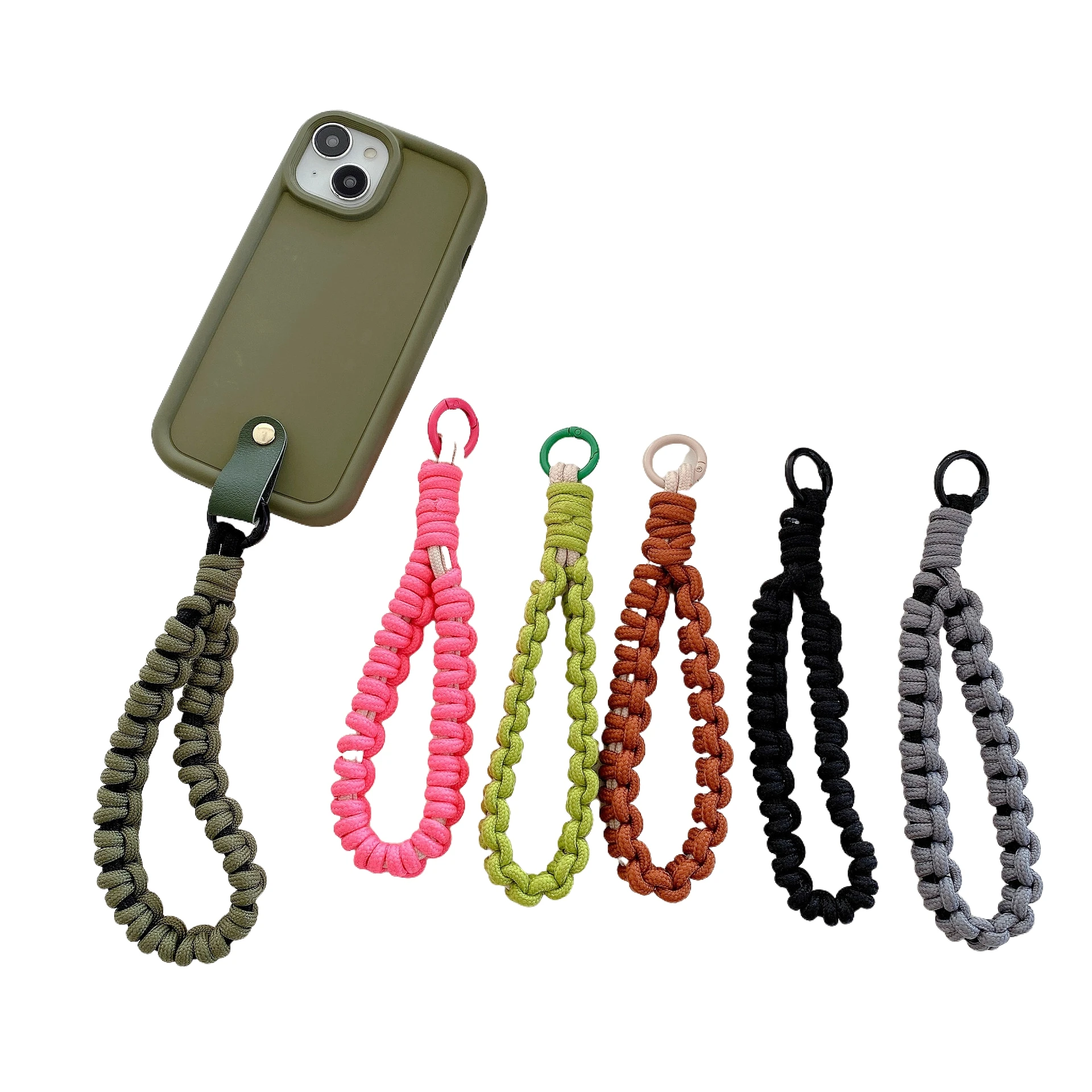 Wholesale mobile phone lanyard outdoor sports short rope wristband colorful mobile phone rope