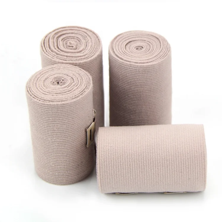 
Premium High Elastic Bandage Wrap,Durable Compression Bandage, Woven Elastic Compression Rolls with Fastening Clips, 