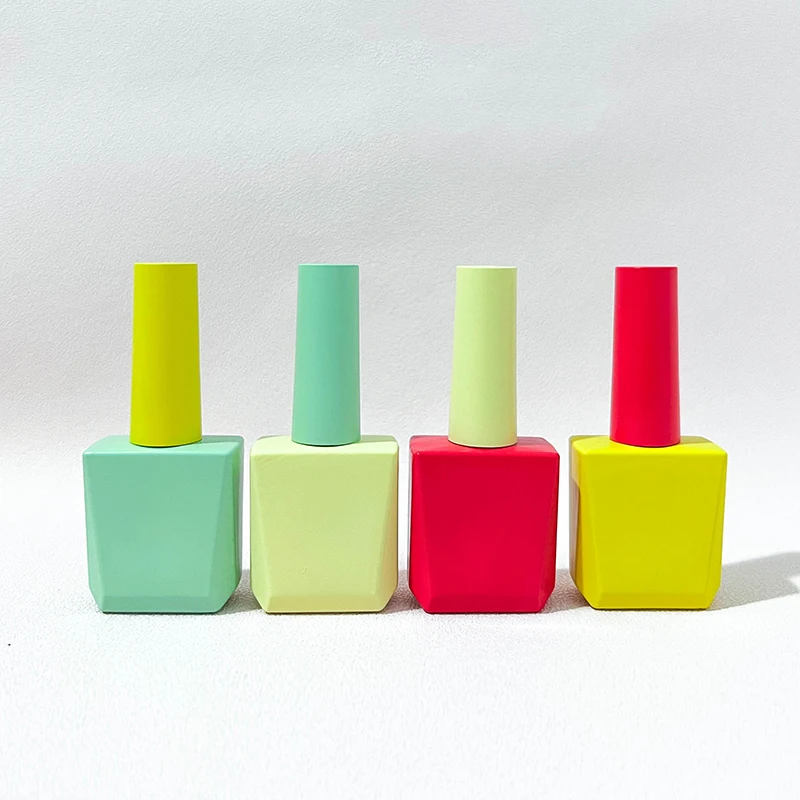 OEM\ODM custom unique nail gel polish glass bottle with brush empty nail polish bottles and round brush