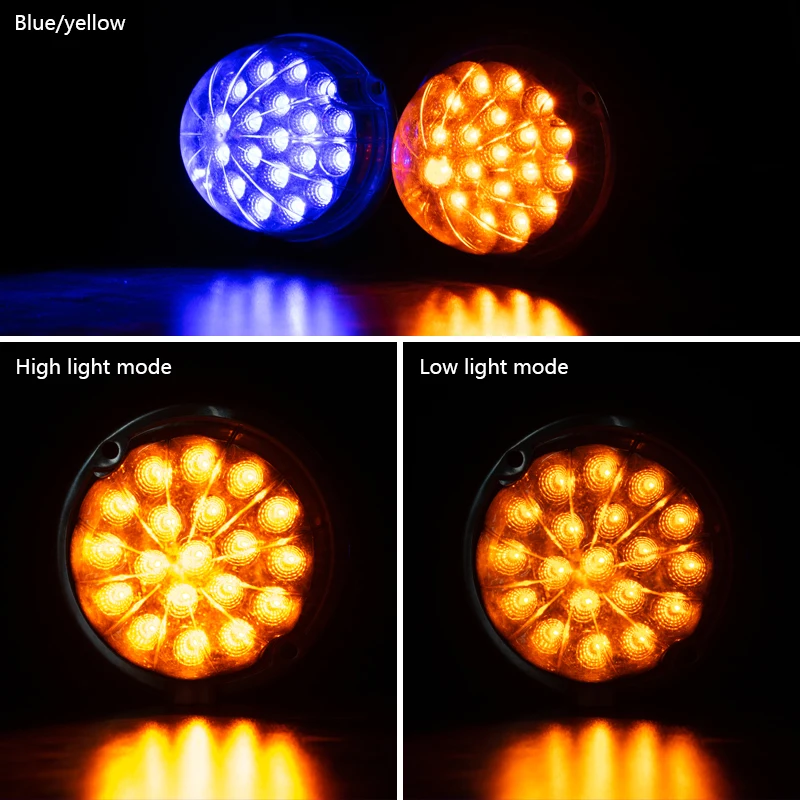 Led watermelon truck marker light 19 led dc 12v dual color pick up truck roof lights