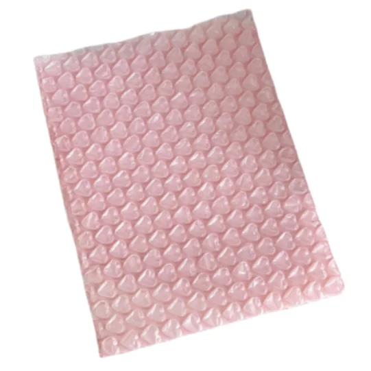 Pink heart-shaped thickened drop-proof express bubble film bags wholesale