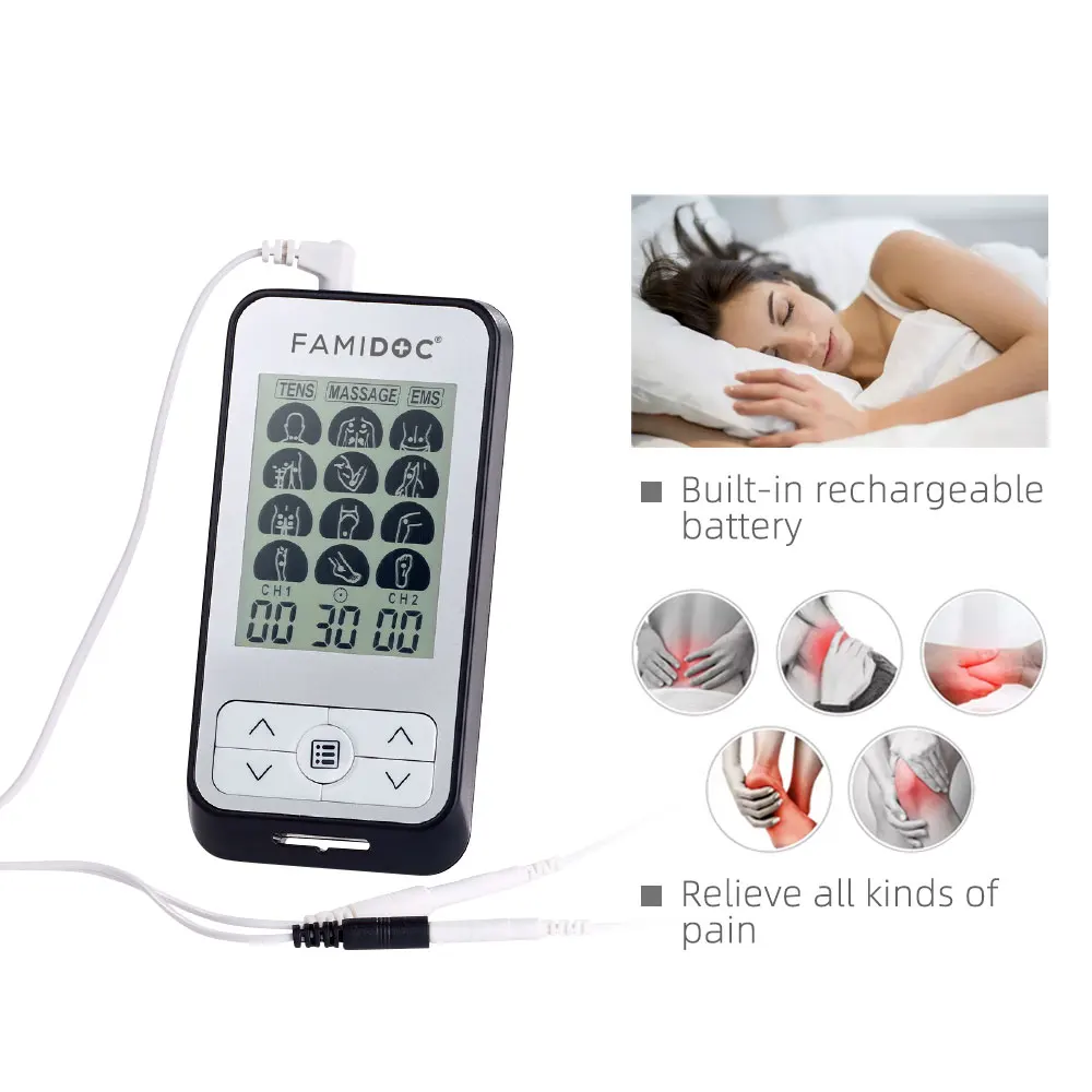 FAMIDOC Home Use Body Plus Massager 36  Modes Pain Relief Tens Unit Electric Physical Therapy Device Shockwave Therapy Machine
