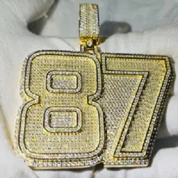 Factory Wholesale 14K Gold Plated Letter Stainless Steel Pendants