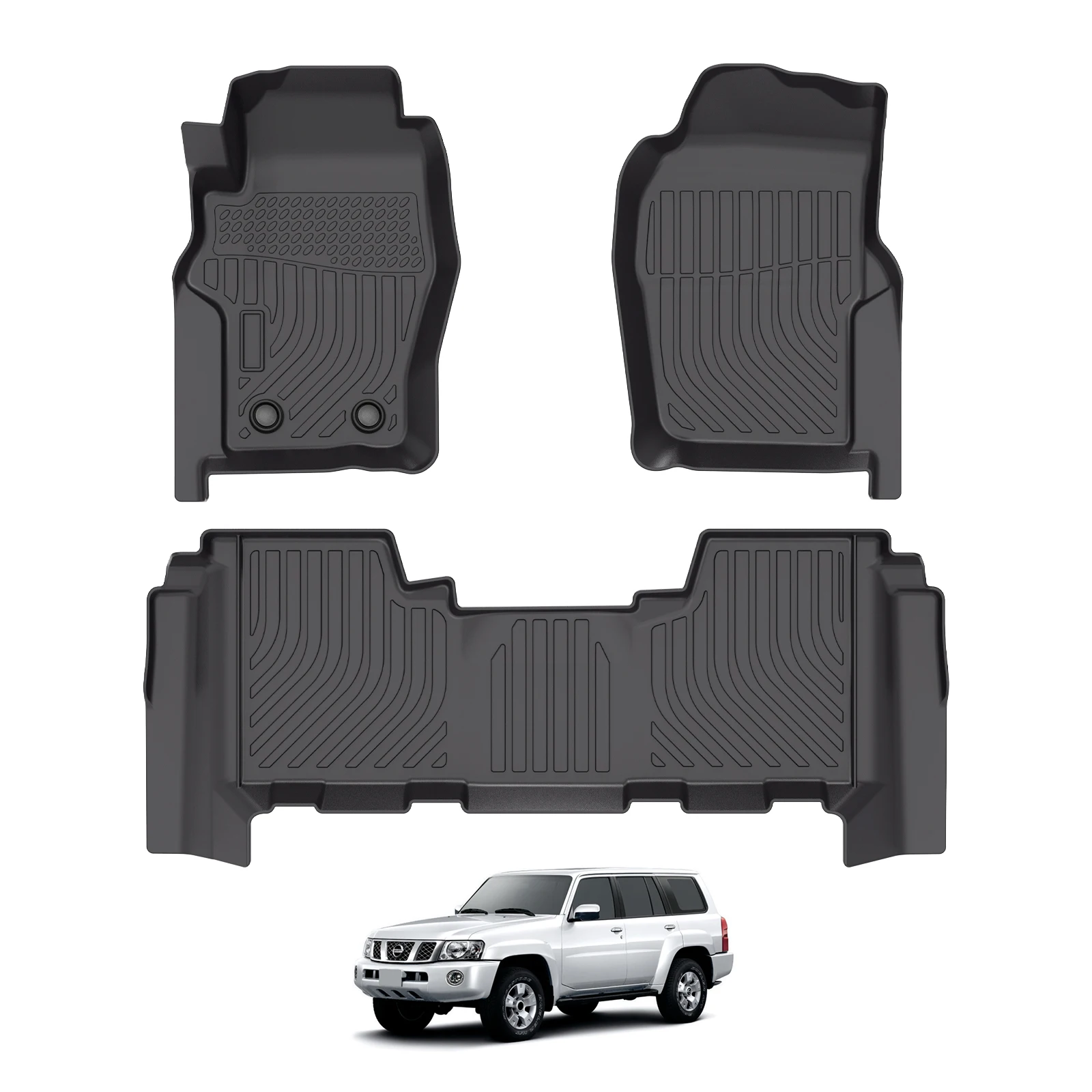 Car Accessories 4X4  Customized Waterproof Cargo Liners 3D TPE Car Foot Mats For Nissan Patrol Y61 Floor Mats Carpets