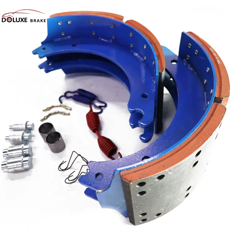 American Truck Trailer Axle 4707 Lined Lining Brake Shoe With Hardware Repair Spring