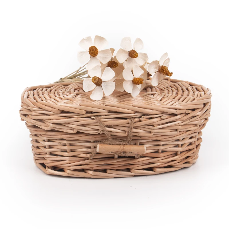 Small Animal Funeral Mini Biodegradable Rattan Casket Hamster Coffin For Pet Cremation wicker and willow animal coffin