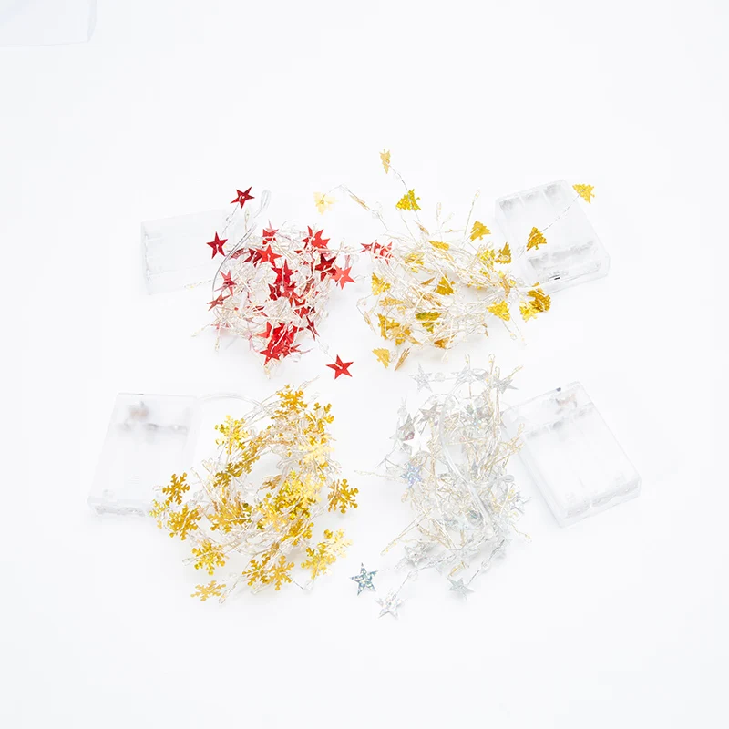 
New battery indoor Christmas Decoration Light wholesale star tree shape Fairy Light Led String Light 