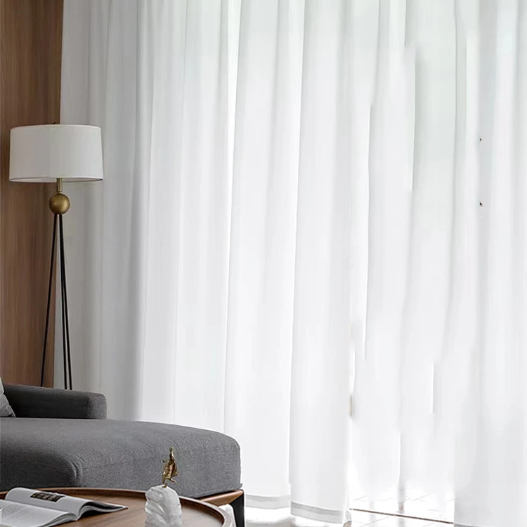 White Drape Polyester Tulle Voile Curtain Sheer Chiffon Fabric for Decorations