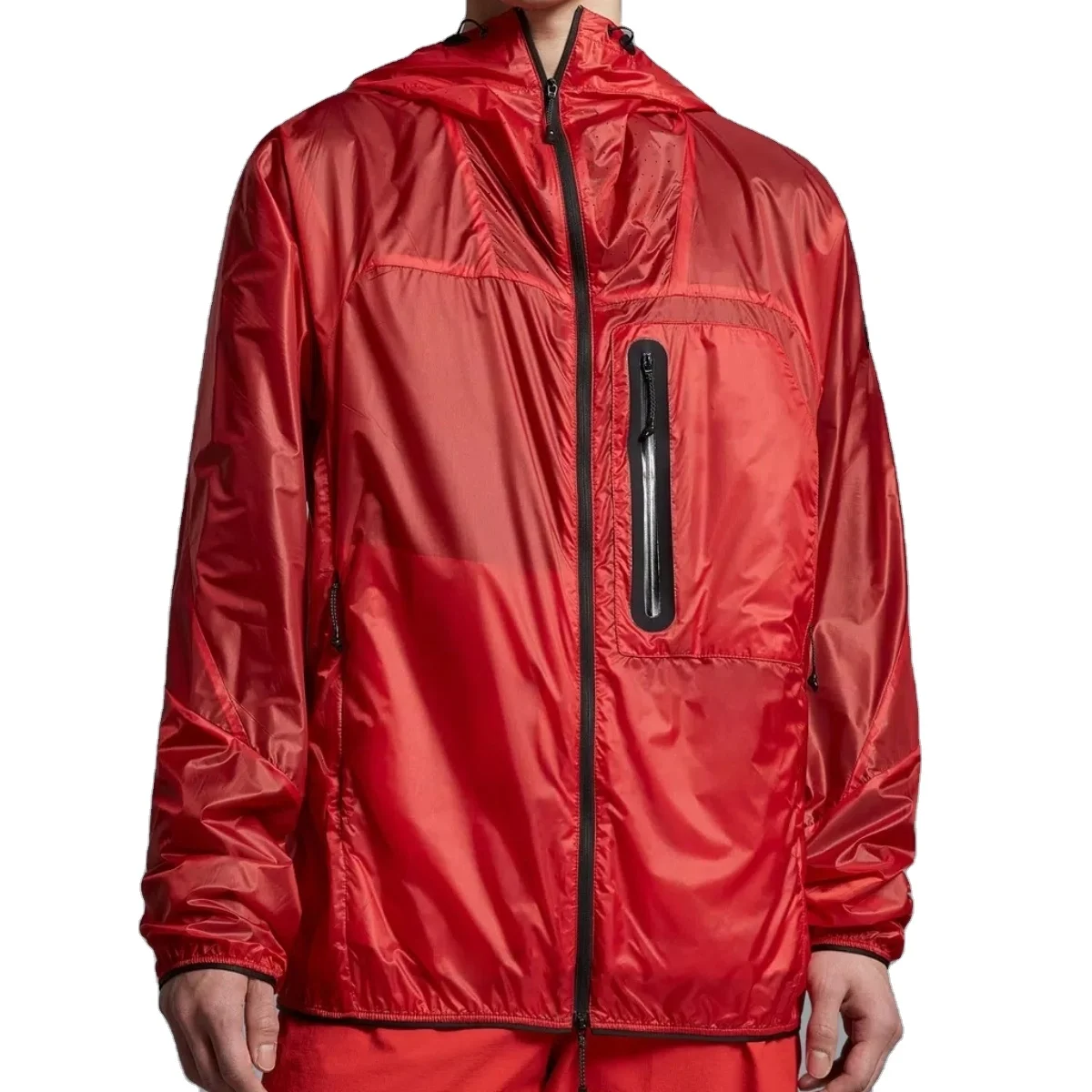 Custom Waterproof Breathable Jacket Hiking  Hooded Outdoor Light Shell Windbreaker Jacket Rain Coat