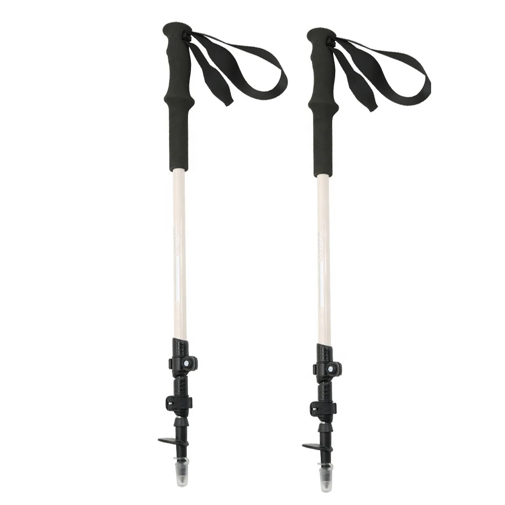 Enhanced Retractable Self-defense Ultralight Carbon Fiber Trekking Poles Anti-skid Hiking Walking Stick