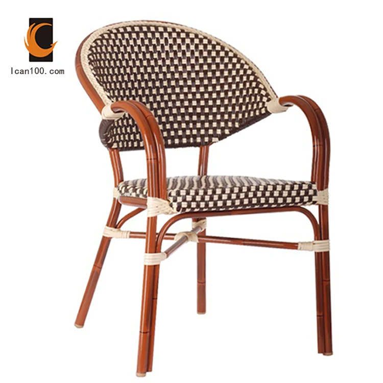 Modern Design Nordic Arm Wicker Bamboo Bistro Chair Dinning Chairs Dining Chair