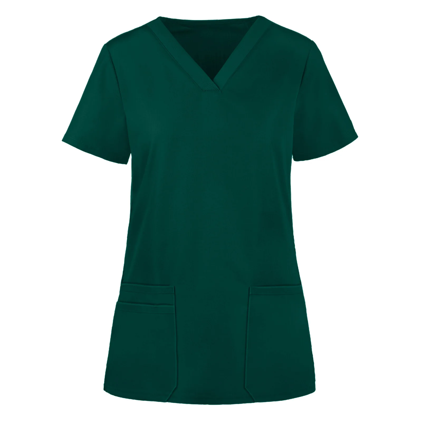 OEM Hospitality Shirt Uniform Logo Slim Scrubs Uniforms V Neck Top Uniform For Women