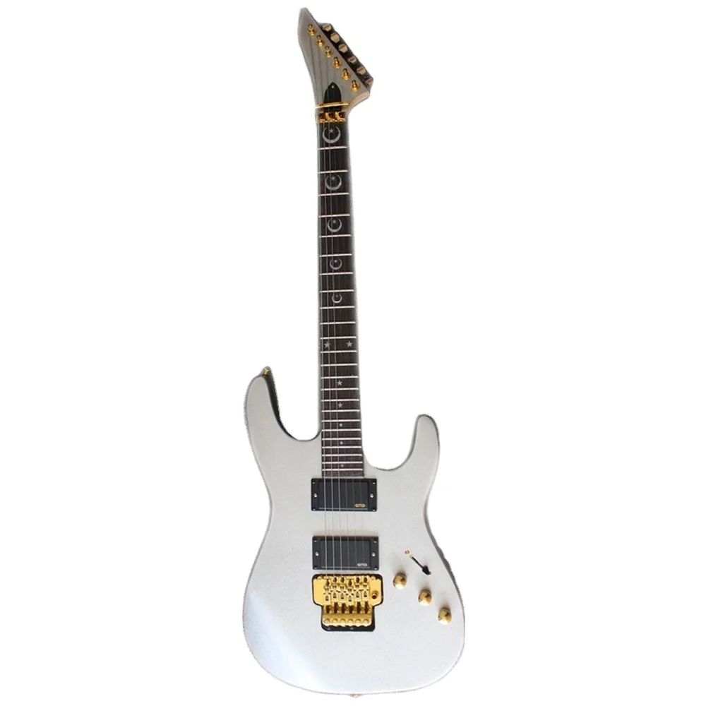 Вэйфан Кайт rebon 6 строка Floyd rose тремоло Серебряный Цвет электрогитары