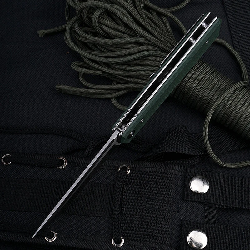 Bochen High Quality 9cr18mov Steel Blade Manual G10 Handle Knife Can Collect Camping Hunting Survival Pocket Knife