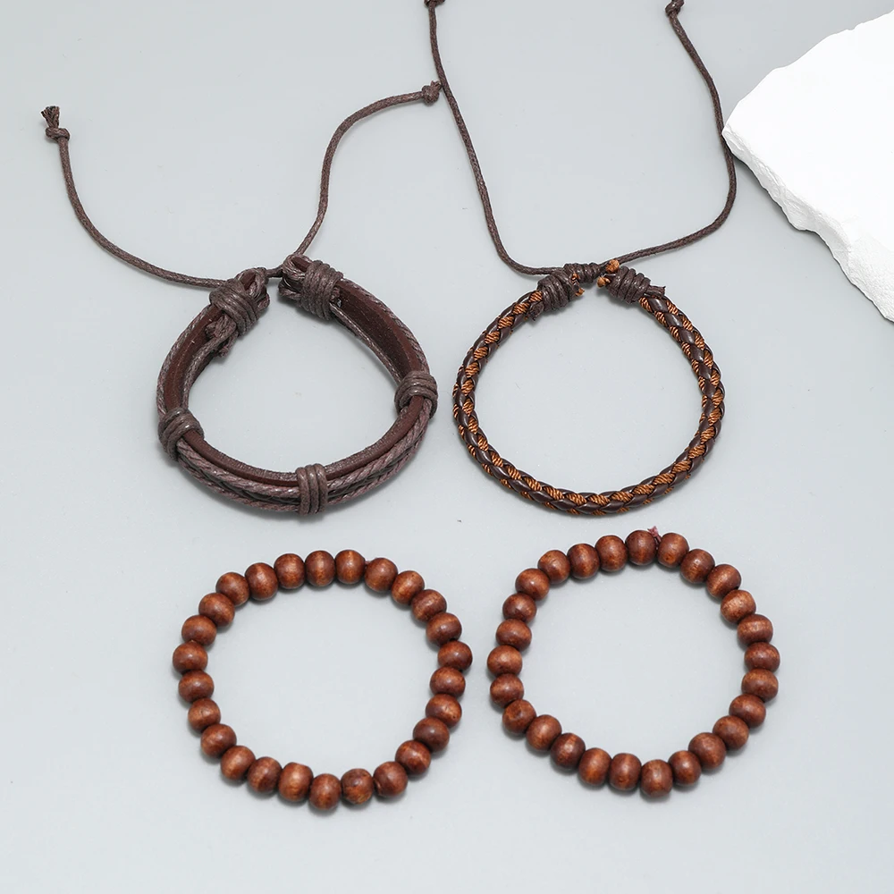 New fashion men Jewelry Personalized Woven Multi-layer Bracelet sets Simple beaded men Bracelets