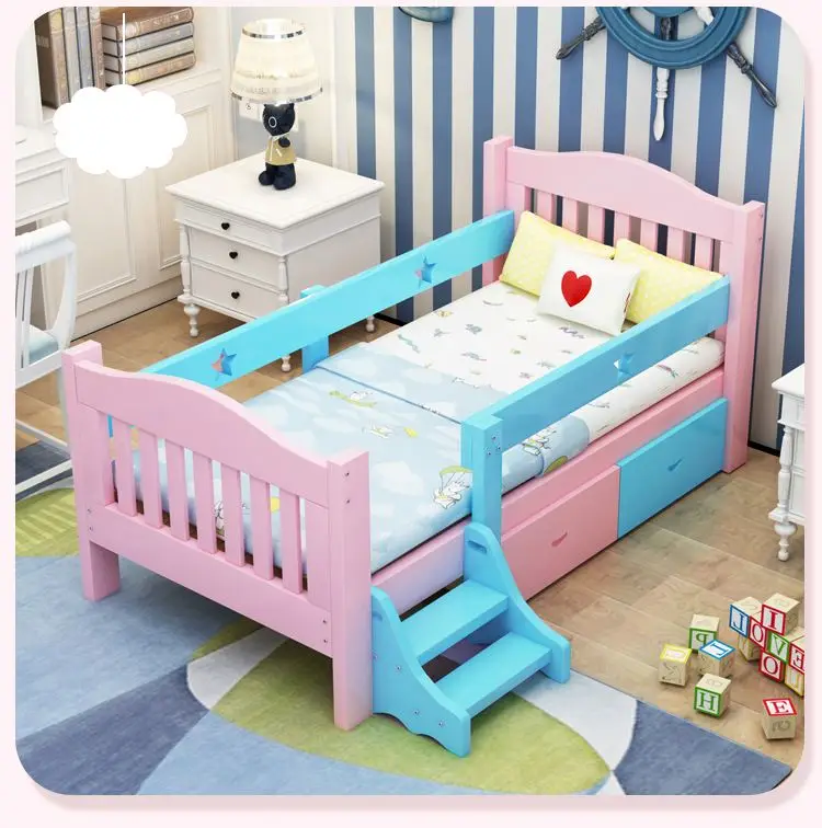 AILICHEN Princess Lit Enfant Wholesale Wooden Children Beds For Adult /Children  Bed/Cheap Wooden Kids Cot Beds