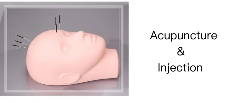 Wholesale Silicone Training Eyelash Extension Mannequin Head Skin Pad Flat Model Practice Head Face