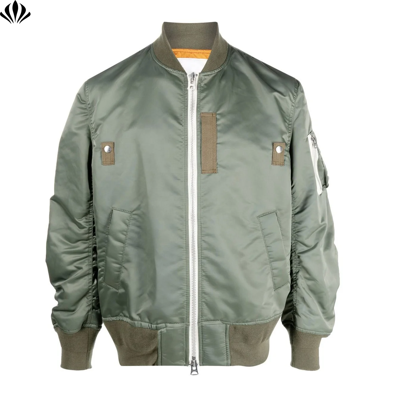 Wholesale  Customization Warm Baseball Collar Designers Winter Zip Up Bomber Jackets For Men