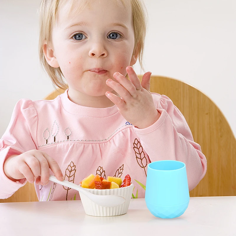 Custom wholesale micro silicone open cup heavy base provides anti-tip small hands can hold firmly