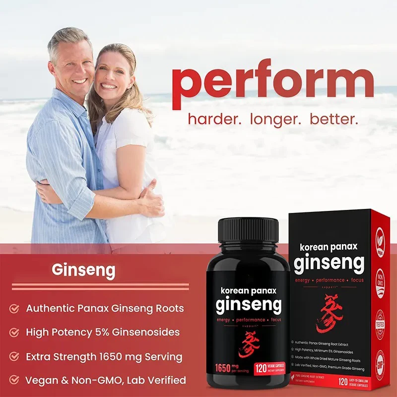 5% женьшеня Ginsenosides Private Label капсулы для повышения энергоэффективности и усилителя мозга