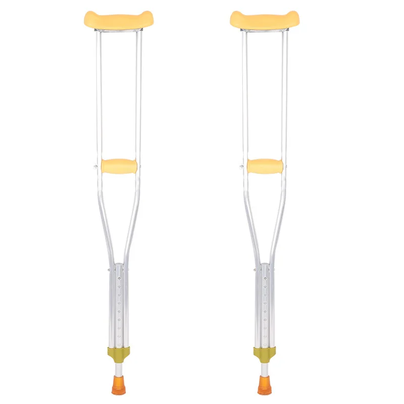 Medical Aluminum Adjustable Collapsible Telescopic Axillary Walking Underarm Crutches for Adult