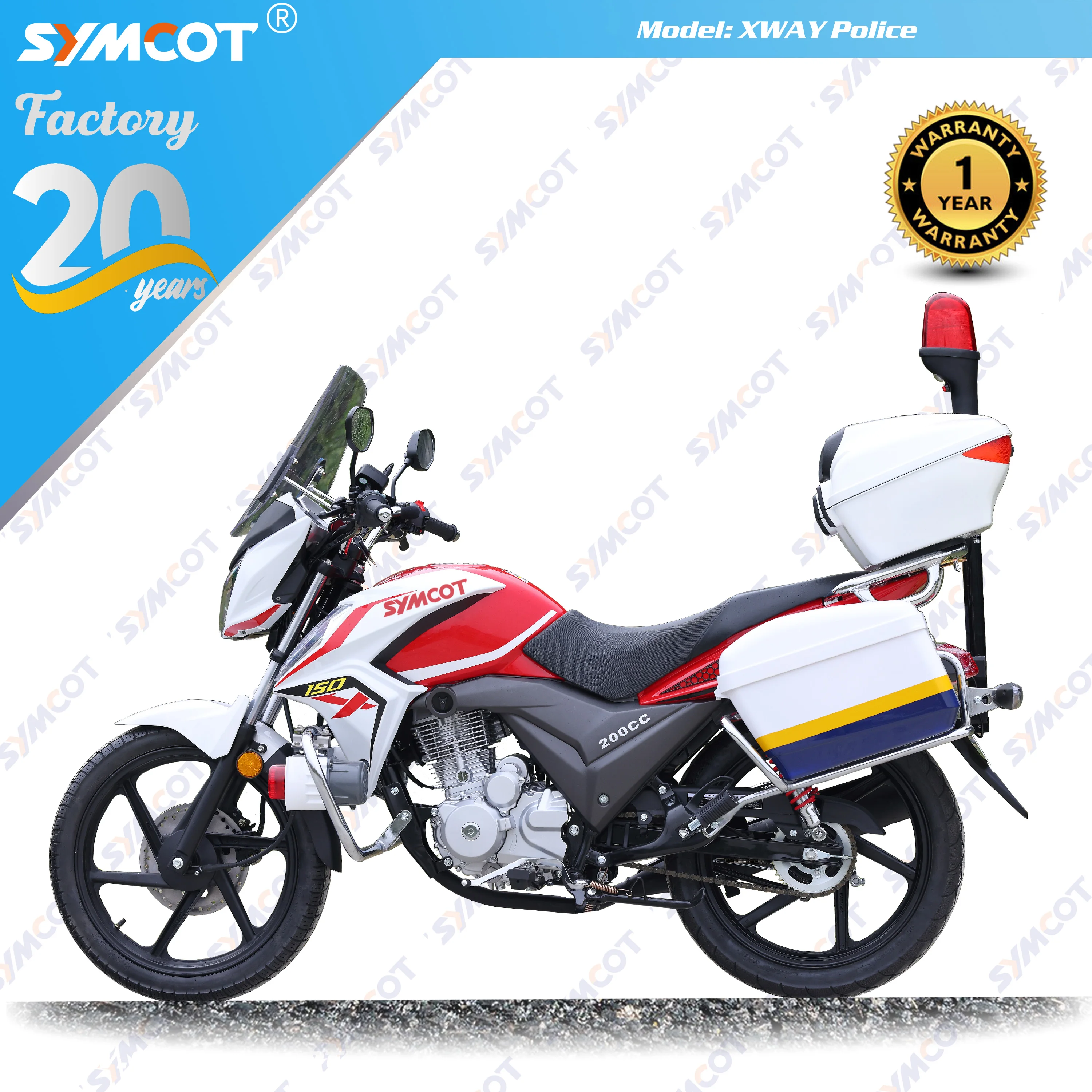 X-way X-150 200cc power engine Patrol motorcycle with balancer gears