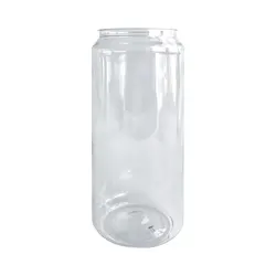 Soda Plastic PET Cans Wholesale 250ml 330ml 500ml 650ml Plastic Transparent Pet Can Custom Clear Soda Jar With Aluminum Lids