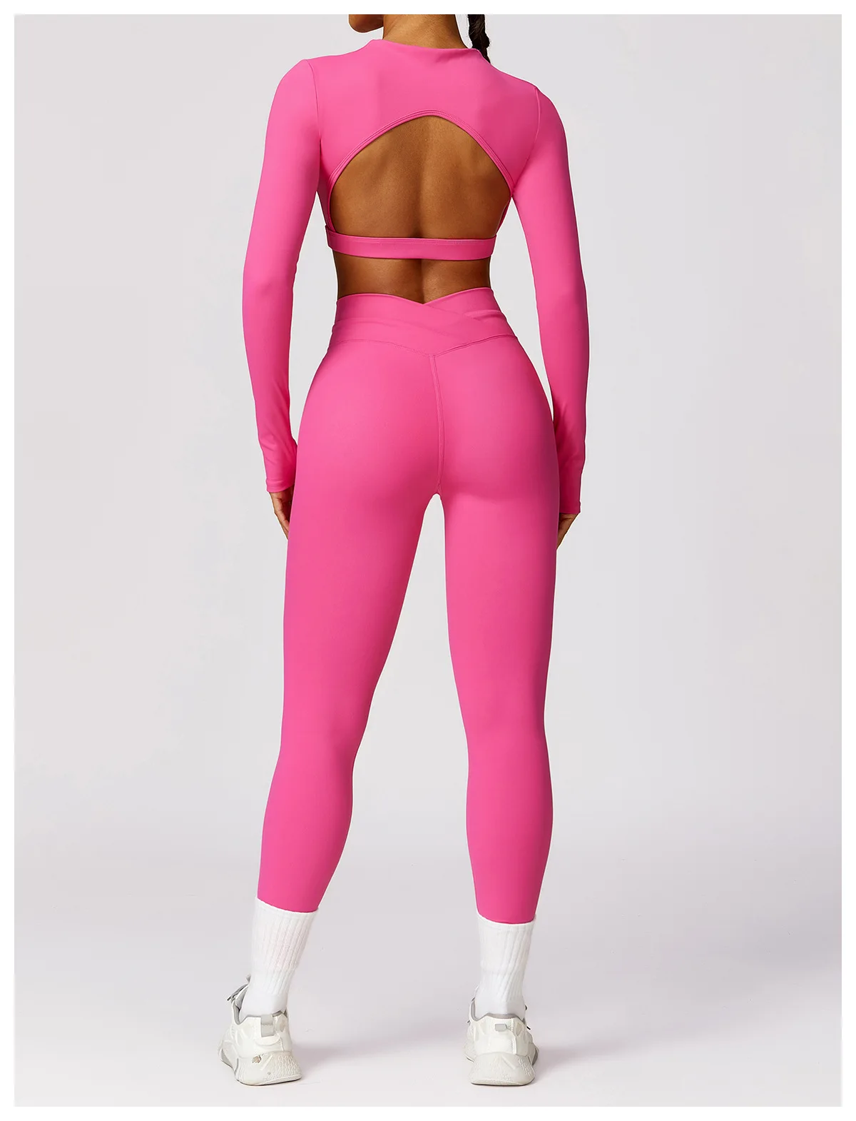 Custom Long Sleeve Activewear Outfits Women Workout Clothing 2 Piece Quick Drying Gym Fitness Sets Yoga Set for Women