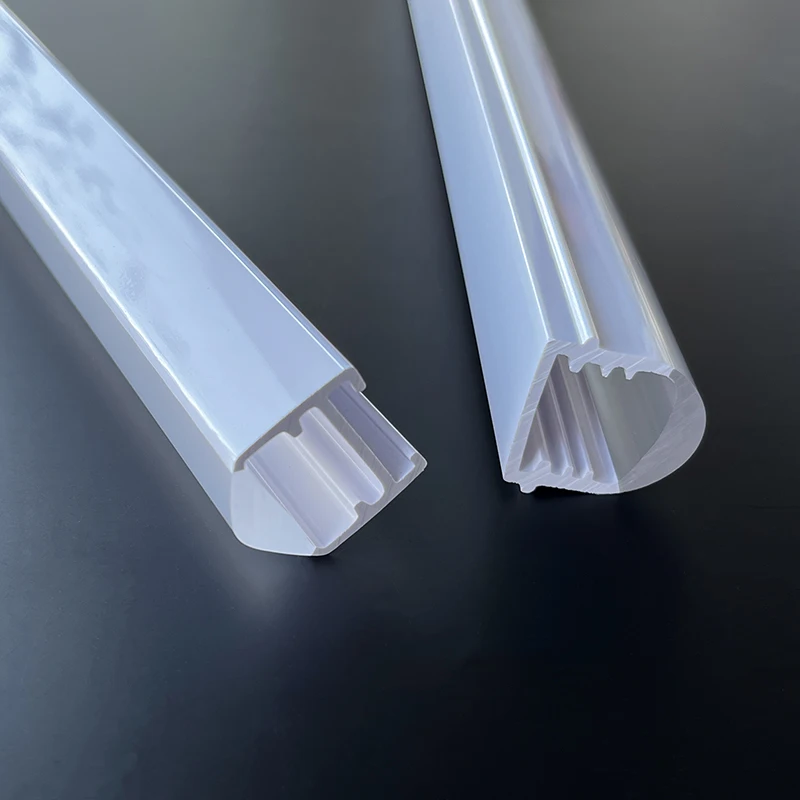 Custom Extrusion Plastic PC 20 Beam Angle Clear and Milky White Bi-colors Led Linear Optical Lens For blackboard Lighting