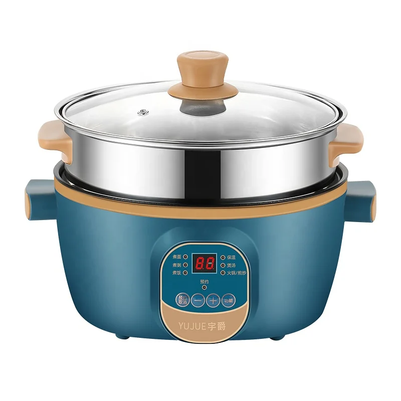 Factory Price 3l Intelligent Multi-functional Electric Hot Pot Electric Cooker Household Cooking Utensils Cooker Set