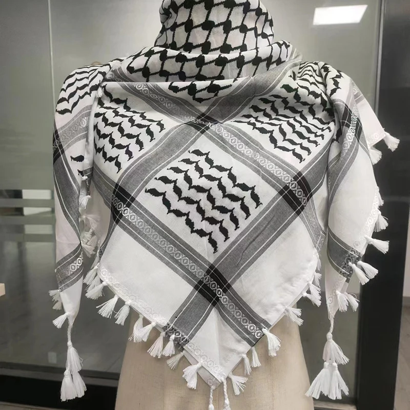 Хит продаж мужской тканый шарф Shemagh kefiyeh Arab Palestine Kufiya Arafat Hatta оригинальная брендовая хлопковая шаль унисекс