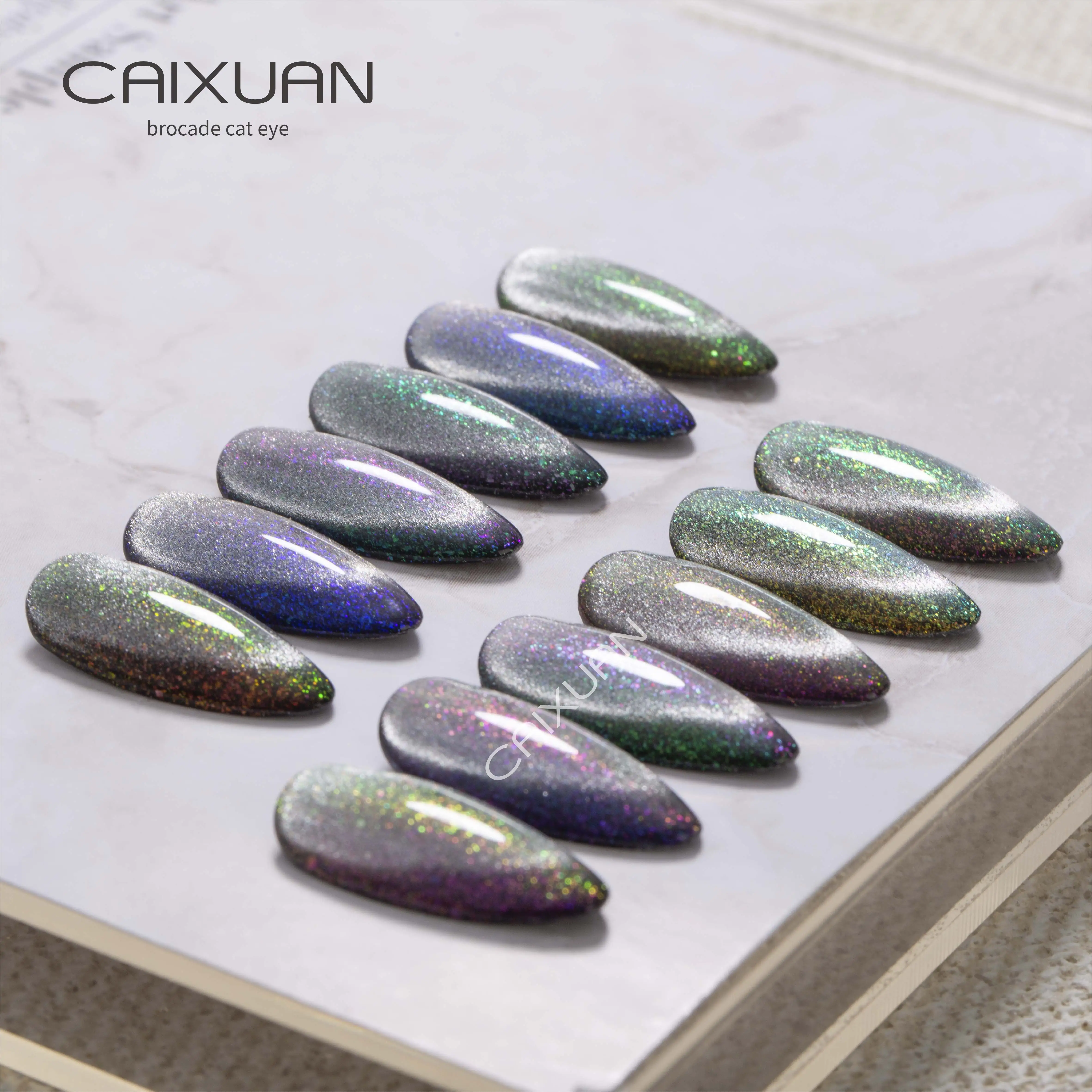2020 caixuan оптовая продажа новый трендовый Гель-лак для ногтей парчовый кошачий