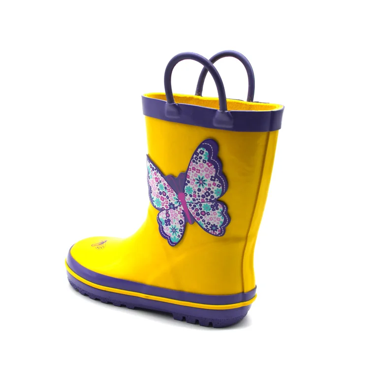 Toddler Girl Rain Boots Comfortable Natural Rubber Kids