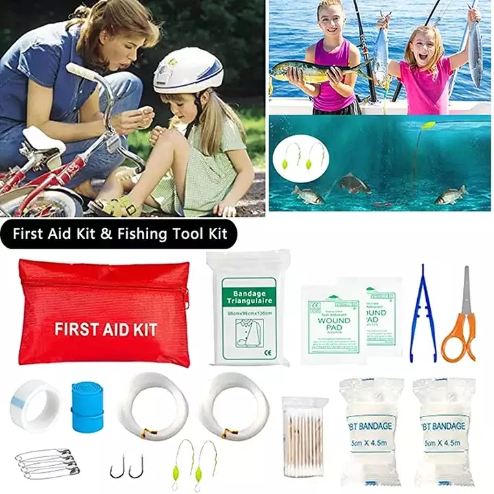 Outdoor Adventure Camping Hiking Hunting Camping Gear Equipment Multifunctional Survival Kit with First Aid Kit