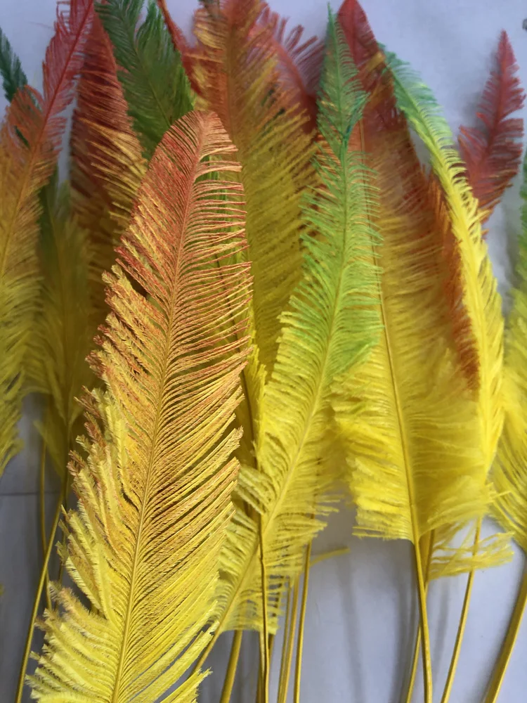 yellow Gold Nandu Ostrich Feather for Party Home Wedding Vase Decor DIY Craft Floral Hat Fascinator Millinery Headwear Accessory