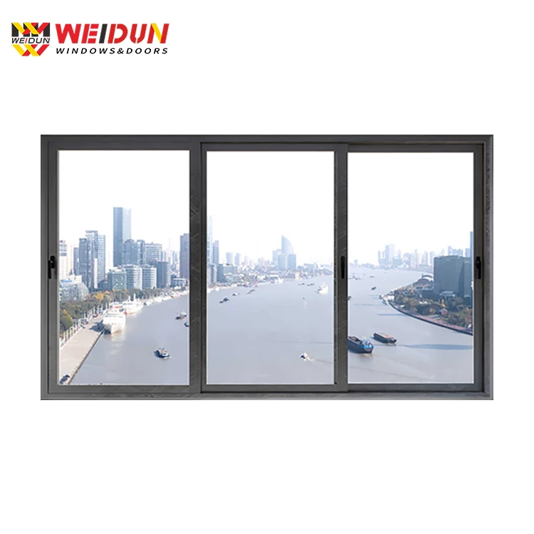 Weidun  manufacturers Aluminum Double Tempered Glass Sliding Doors High Quality Energy Efficient sliding windows