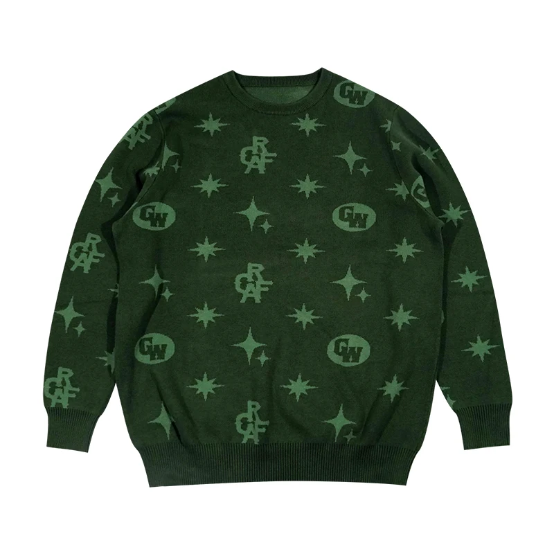 Kingsun Wholesale Mens Jacquard Acrylic Cotton Knit Custom Design Sweater Customize