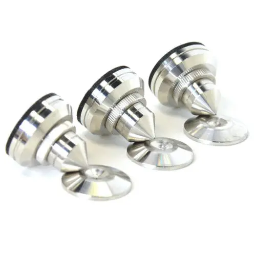 Stainless Steel Speaker Spike Isolation Foot Stand Cone Pads Shock-absorbing Stand Feet for Turntable AMP CD DAC Recorder