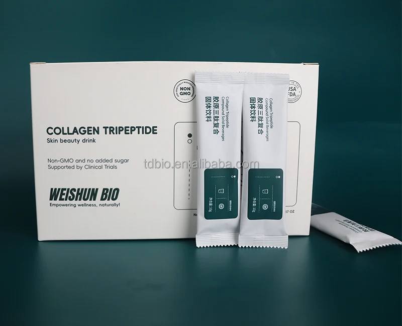 Health supplement raw material collagen tripeptide extract hydrolyzed fish collagen tripeptide powder