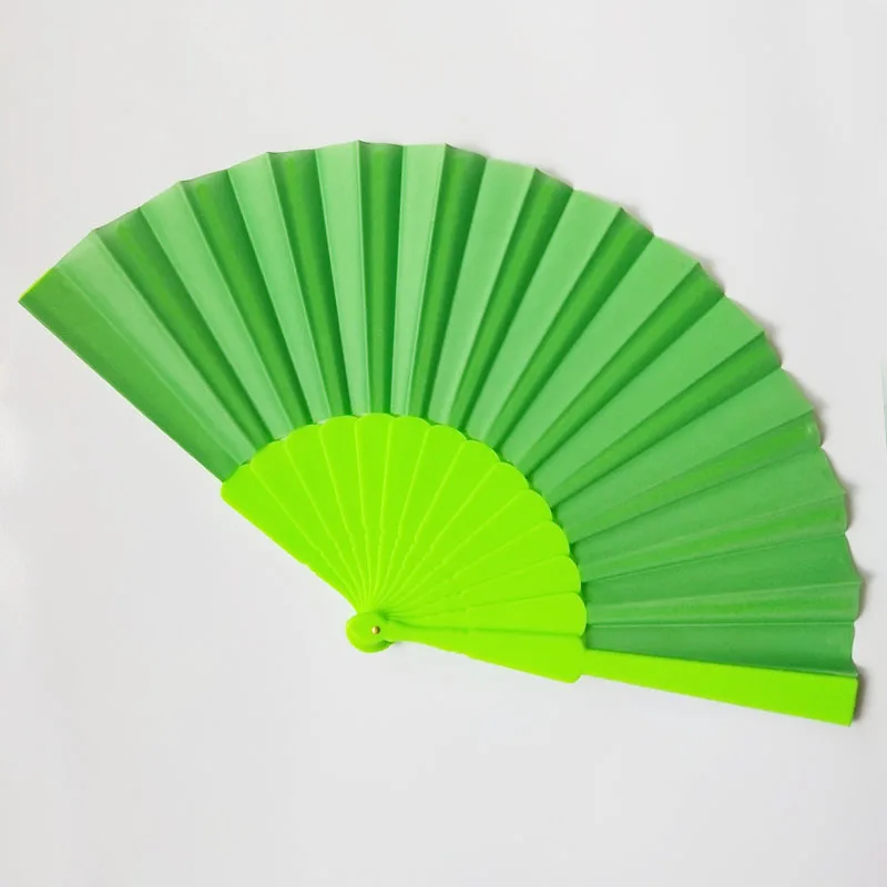 Hot Selling 23cm *42 cm Portable Folding Fan Plastic Hand Fan Custom Printed