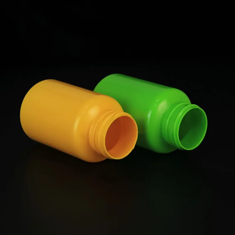 250ml 8OZ PET Protein Pill Tablet Capsule Container Medical Vitamin Pink Plastic Bottle With Turn the lid