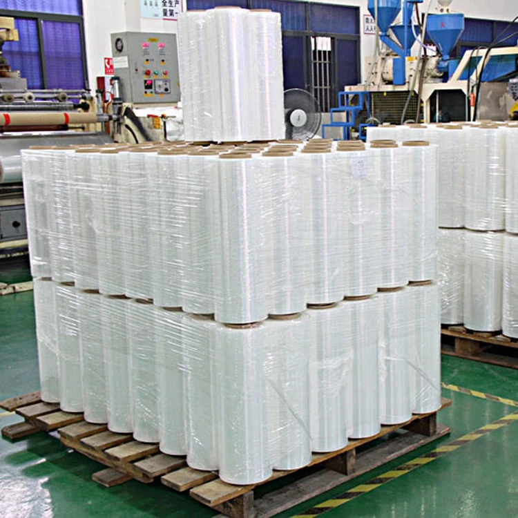 
50cm Transparent LLDPE Plastic Film Roll Pallet Wrap Stretch Wrap Film Manufacture 