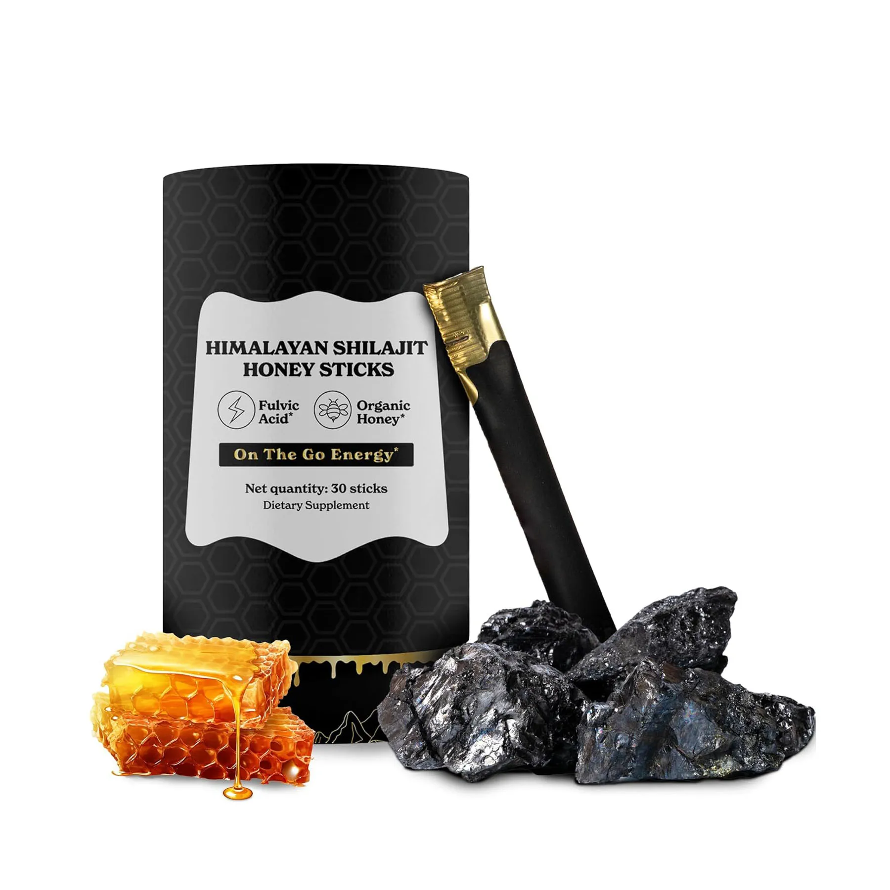 Private Label Organic Saffron Enhance Cognitive Functions Himalayan Shilajit Honey Sticks
