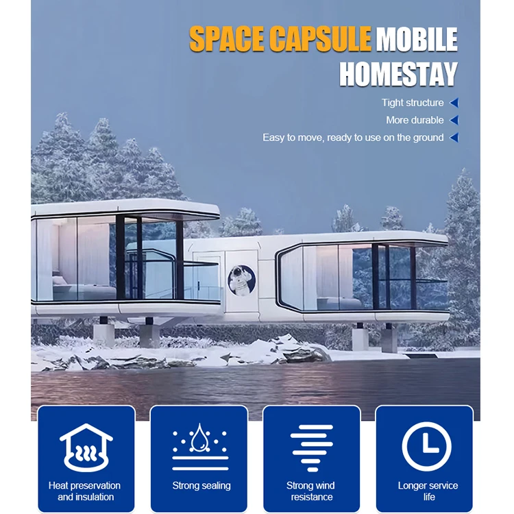 Professional Manufacture Nice Price Guard Shop Toilet Villa Warehouse Workshop Plant Hotel Space Capsule Mobile House
