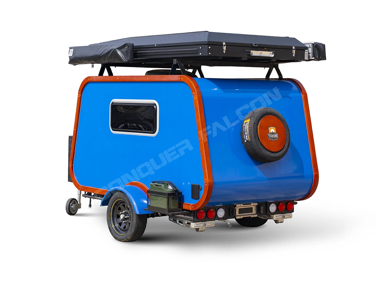 Mini Lightweight Teardrop Camper Trailer Easy to Tow  for Outdoor Camping Sleeps 2