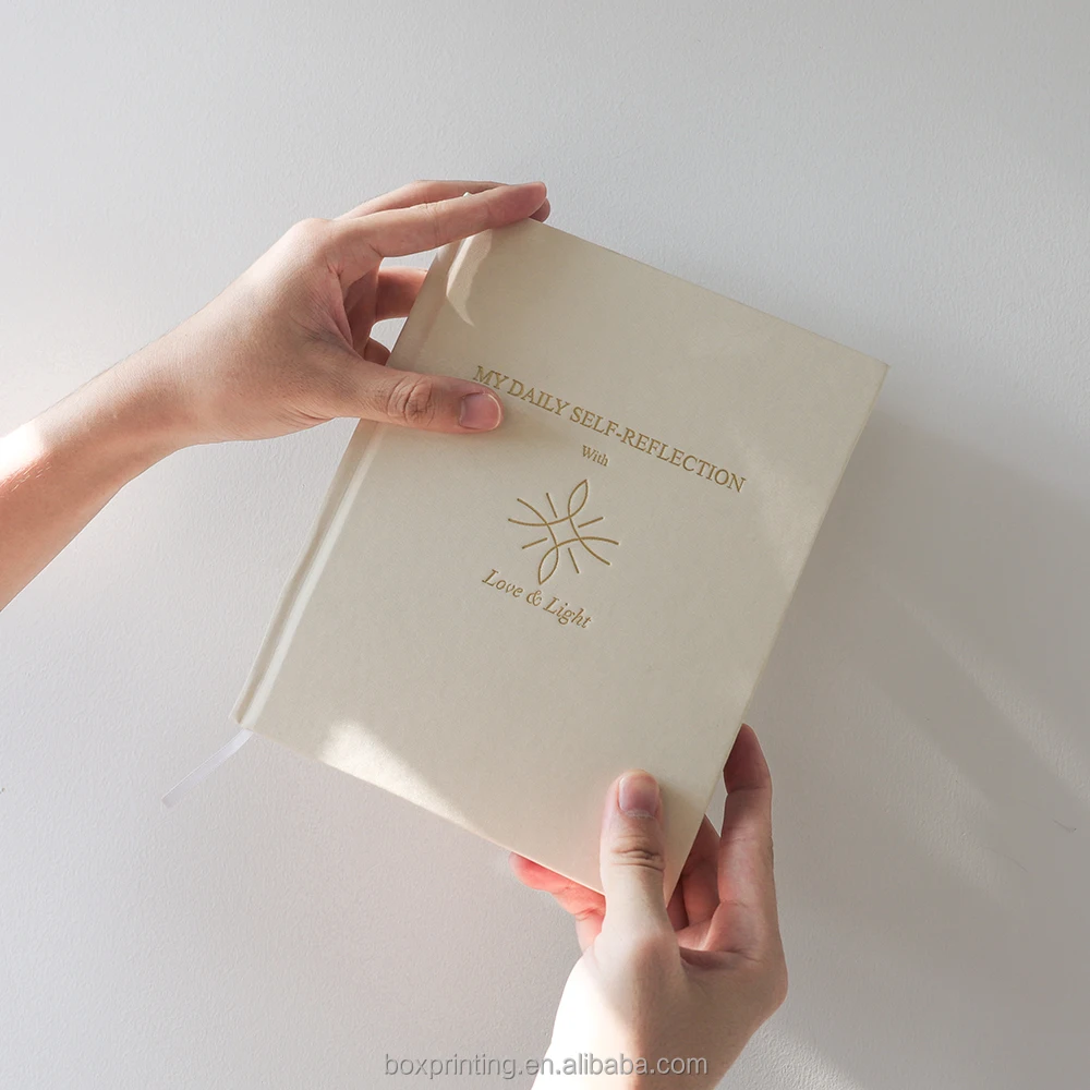 Custom Spiritual Positive Motivational Mental Health Wellness Self Care Soft Linen Journal Planner Notebook Hardcover Print